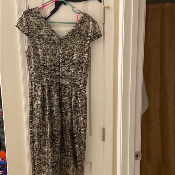 Betsey Johnson Black and Gold Midi Dress - Picture 3 of 3